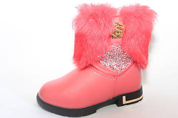 Чоботи зимові для дівчинки рожеві