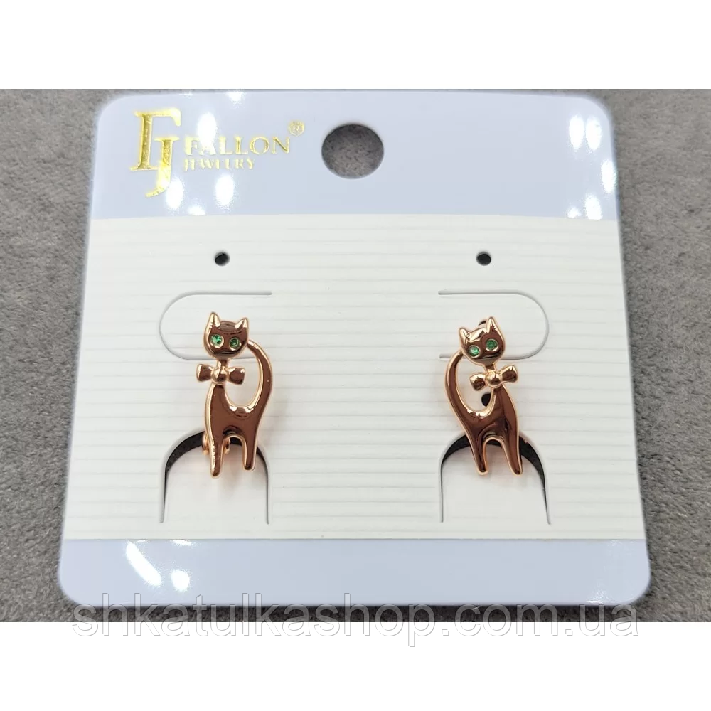 Сережки Fallon Jewelry 6*14мм, англійський замок, фото 1