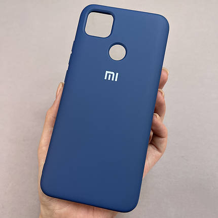 Чохол для Xiaomi Redmi 9C матовий з мікрофіброю щільний чохол на телефон сяомі редмі 9с темно-синій full, фото 1