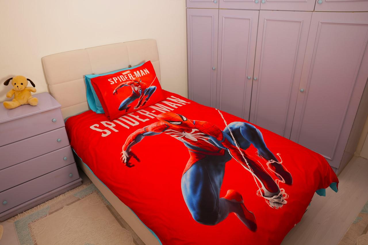 Дитяча постільна білизна Kayra Ranforse 160×220 Spiderman Red