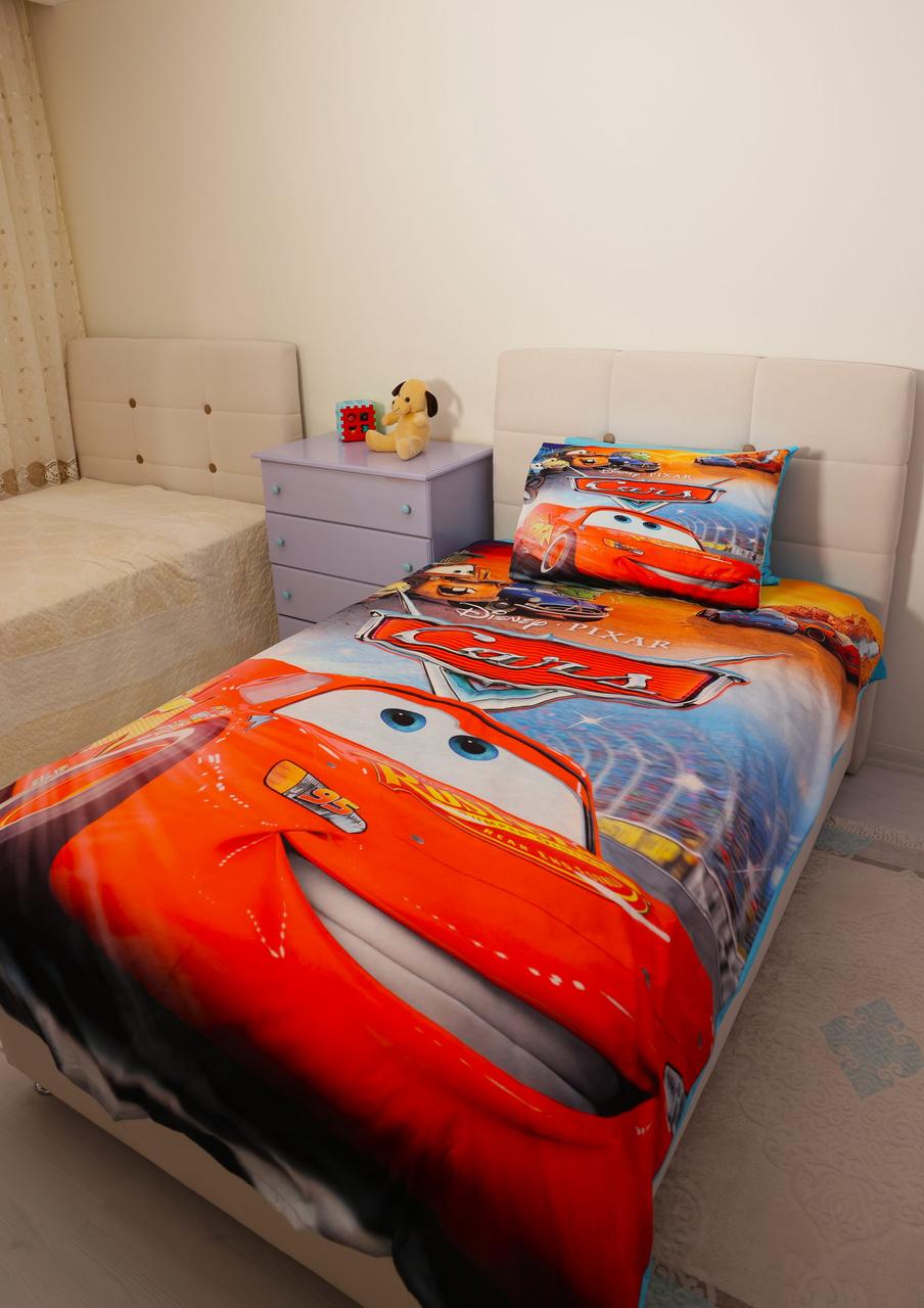 Дитяча постільна білизна Kayra Ranforse 160×220 Cars Friends