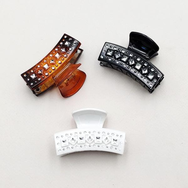 Краб для волосся 6х3,5 см 3 шт асортимент кольорів, фото 1