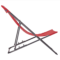 Крісло Туристичне Розкладне Bo-Camp Flat Red (1204686) Кемпінгове Складне Крісло для риболовлі, фото 5