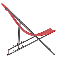 Крісло Туристичне Розкладне Bo-Camp Flat Red (1204686) Кемпінгове Складне Крісло для риболовлі, фото 4