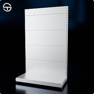 Стелаж пристінний металевий посилений "BLANK" 1480х1000мм, 1 полиця, білий.