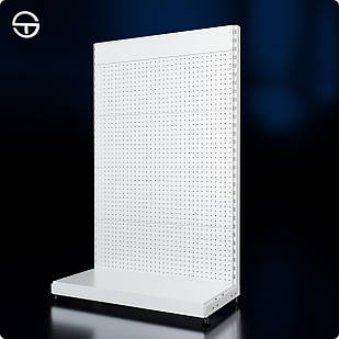 Стелаж торговий "BLANK" перфорований пристінний 1480х1000мм, 1 полиця, білий.
