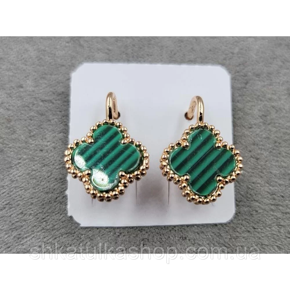 Ван Кліф Сережки Fallon Jewelry 12*17мм, англійський замок, фото 1