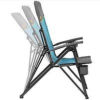 Крісло Туристичне Розкладне Uquip Becky Blue/Grey (244026) Кемпінгове Складне Крісло для риболовлі, фото 2