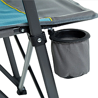Крісло Туристичне Розкладне Uquip Becky Blue/Grey (244026) Кемпінгове Складне Крісло для риболовлі, фото 6