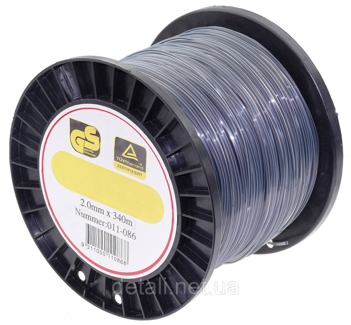 Ліска косильна квадрат d2 мм 3 LB (340 м) з кордом
