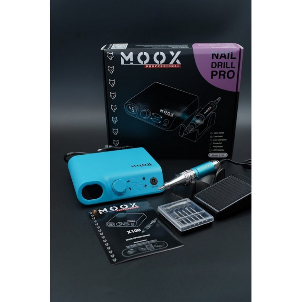 Фрезер для манікюру і педикюру MOOX X100 45 000 об / хв, 70w, Light blue, фото 1