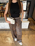 Жіночі штани палацо в леопардовий принт на резинці 63121093, фото 4
