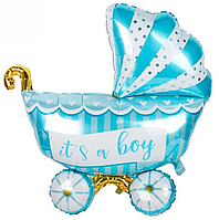 Фольгована кулька велика фігура Коляска It's a boy 96х84см Китай