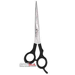 Ножиці для стрижки волосся Kiepe Sonic 2115/5.5 прямі сріблясті із чорними ручками 5.5"