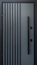Двері вуличні, STRAJ модель Hardy Loft, ГАРАНТІЯ 3 роки, колір антрацит/білий