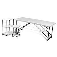 Кушетка Автомат + тележка косметологічна + стілець майстра без спинки.(Кольори в асортименті)