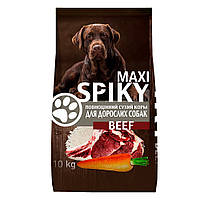 Сухой корм для взрослых собак Spiky со вкусом говядины 10 кг