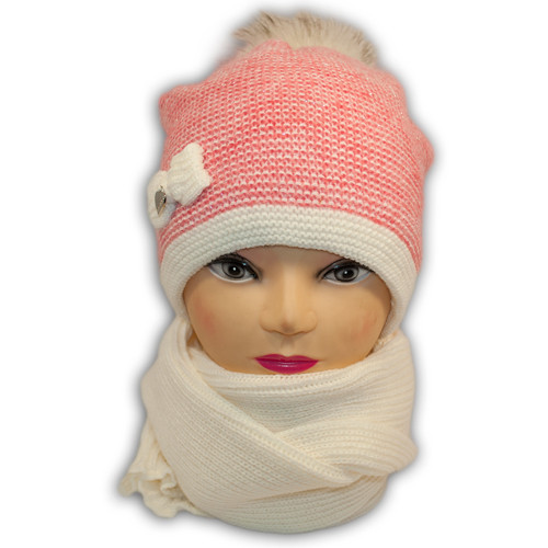 Комплект (шапка+шарф) для девочки