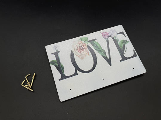 Ключниця з УФ-друком "LOVE" 15х10см, фото 1