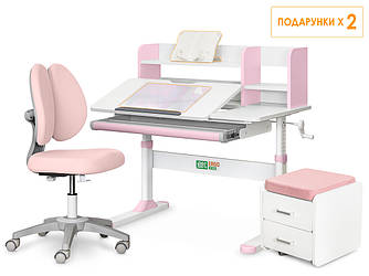 ErgoKids Комплект (L) ErgoKids TH-330 Pink (парта + крісло + тумба) (арт. TH-330 + Y-412 Lite + BD C3_PINK)