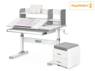 ErgoKids Комплект (S) ErgoKids TH-330 Grey (парта + тумба) (арт.TH-330 + BD C3_GREY)