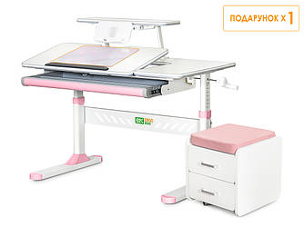 ErgoKids Комплект (S) ErgoKids TH-320 Pink (парта + тумба) (арт.TH-320 + BD C3_PINK)