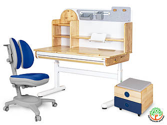 Mealux Комплект (L) Mealux Стіл Timberdesk Wood L + Томба BD-920-2 BL + Крісло Onyx Duo DGB