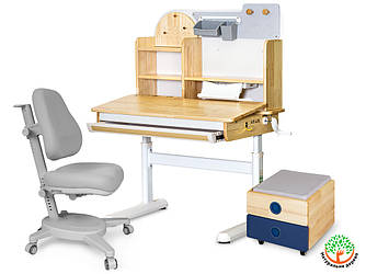 Mealux Комплект (L) Mealux Стіл Timberdesk Wood S Тумба BD-920-2 BL + Крісло Onyx G