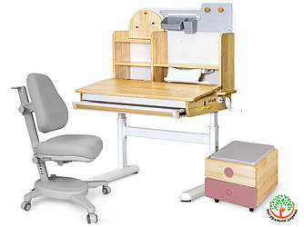 Mealux Комплект (L) Mealux Стіл Timberdesk Wood S Тумба BD-920-2 PN + Крісло Onyx G