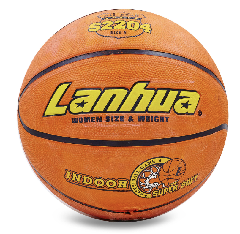 М'яч баскетбольний гумовий LANHUA Super soft Indoor S2204 розмір 6.