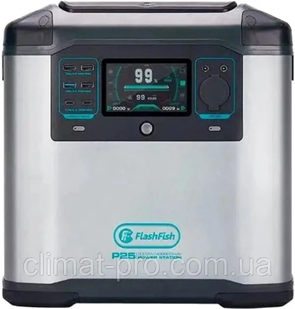 Мобільна зарядна станція FlashFish P25; 1572 ВтЧ; 436800 мА·год Li-Ion; 2000 Вт (PPS-4000-P25)