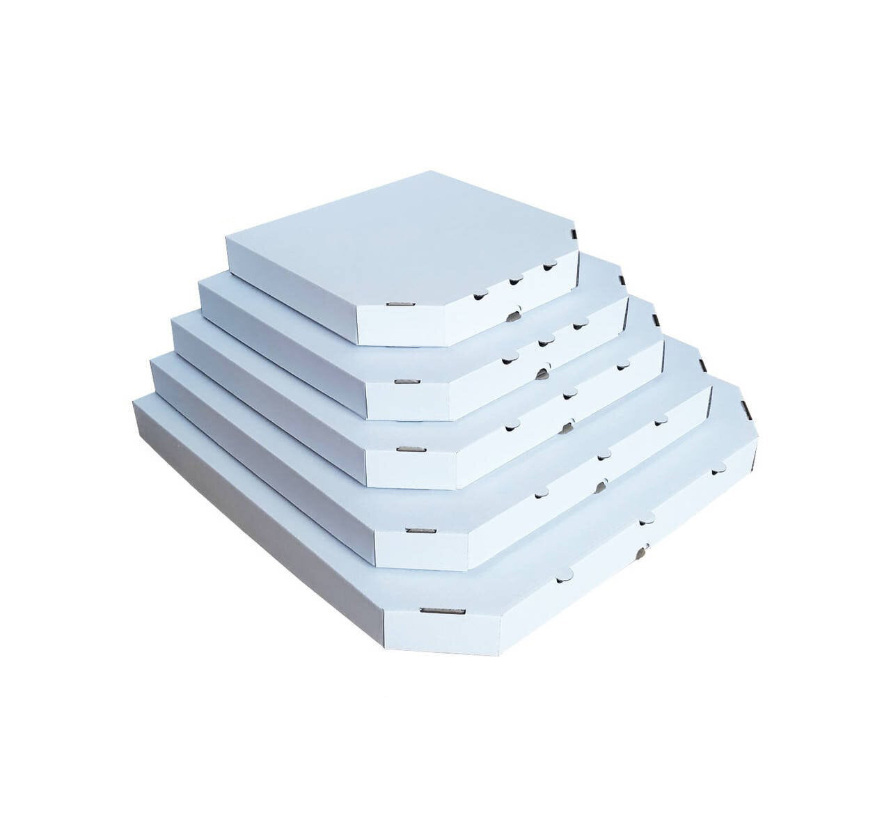 Коробка під піцу біла 26 см, 100 шт/упак, фото 1