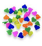 Набір на спиці велосипеда дитячий, різнокольорові сердечка, яскраві кольори, фото 2