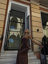 Сукня софт на бретелях і з красивим візерунком розміри норма, фото 5