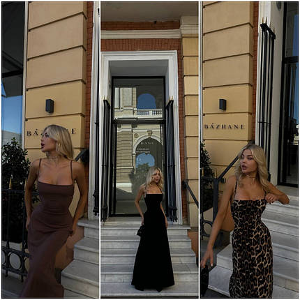 Сукня софт на бретелях і з красивим візерунком розміри норма, фото 1