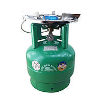 Газовий балон 5 літрів з пальником 2,5 кВт комплект Golden Lion Rudyy "Пікнік-SV" в пакуванні (SHiz15382)