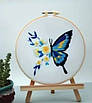 Набір для вишивки ГЛАДДЮ "Метелик та Квіти-2" ( без обруча) 20.07 см, фото 2