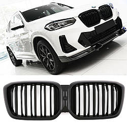 Решітка радіатора BMW X3 G01 LCI (2021+) тюнінг ніздрі стиль X3M (матові)