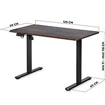 Комп'ютерний стіл з електрорегулюванням висоти Mealux PowerDesk Lite Antique, фото 6