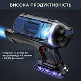 Rowenta Пилосос безпровідний X-Force Flex 12.60 Auto Aqua , 320Вт, чорно-синій, фото 4