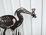 Флюгер Цапля, флюгер на дах з металу 2 мм., фото 4