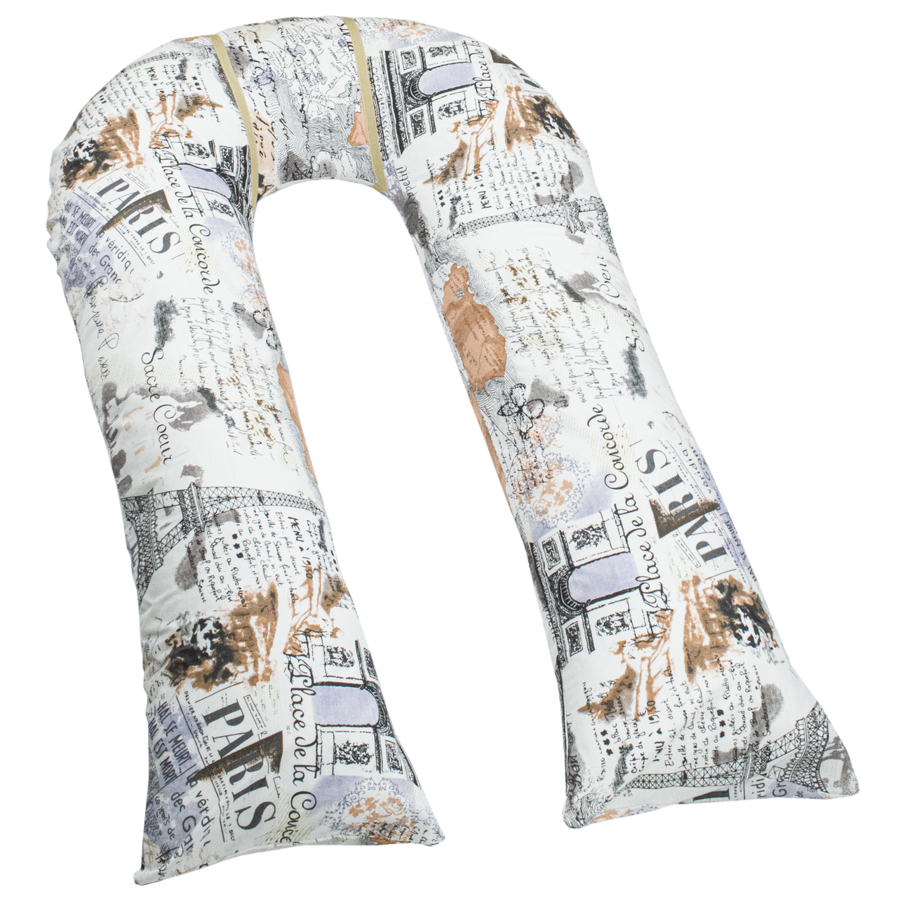 Подушка для дітей та вагітних для сну та відпочинку U-280 115х87 см Париж, фото 1