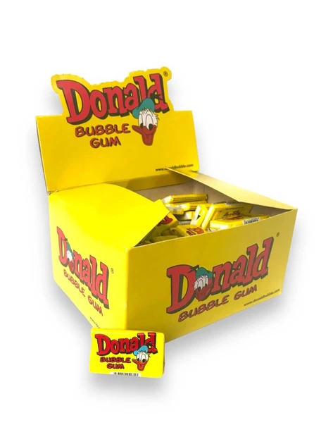 Жувальна гумка дональд Donald Bubble Gum 100 шт. жовтий