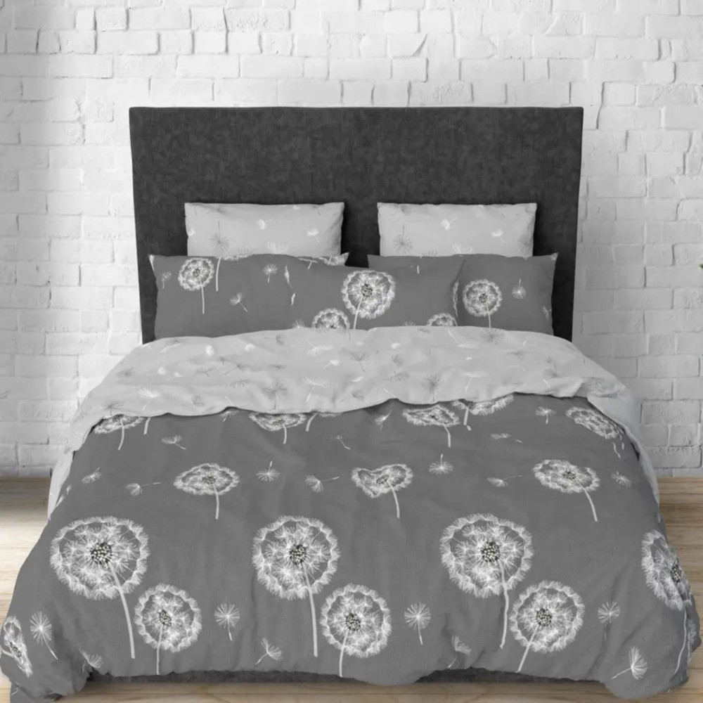 Постільний комплект двоспальний 180х220 Ранфорс на блискавці (22042) Молодіжна постільна білизна двоколірна, фото 1