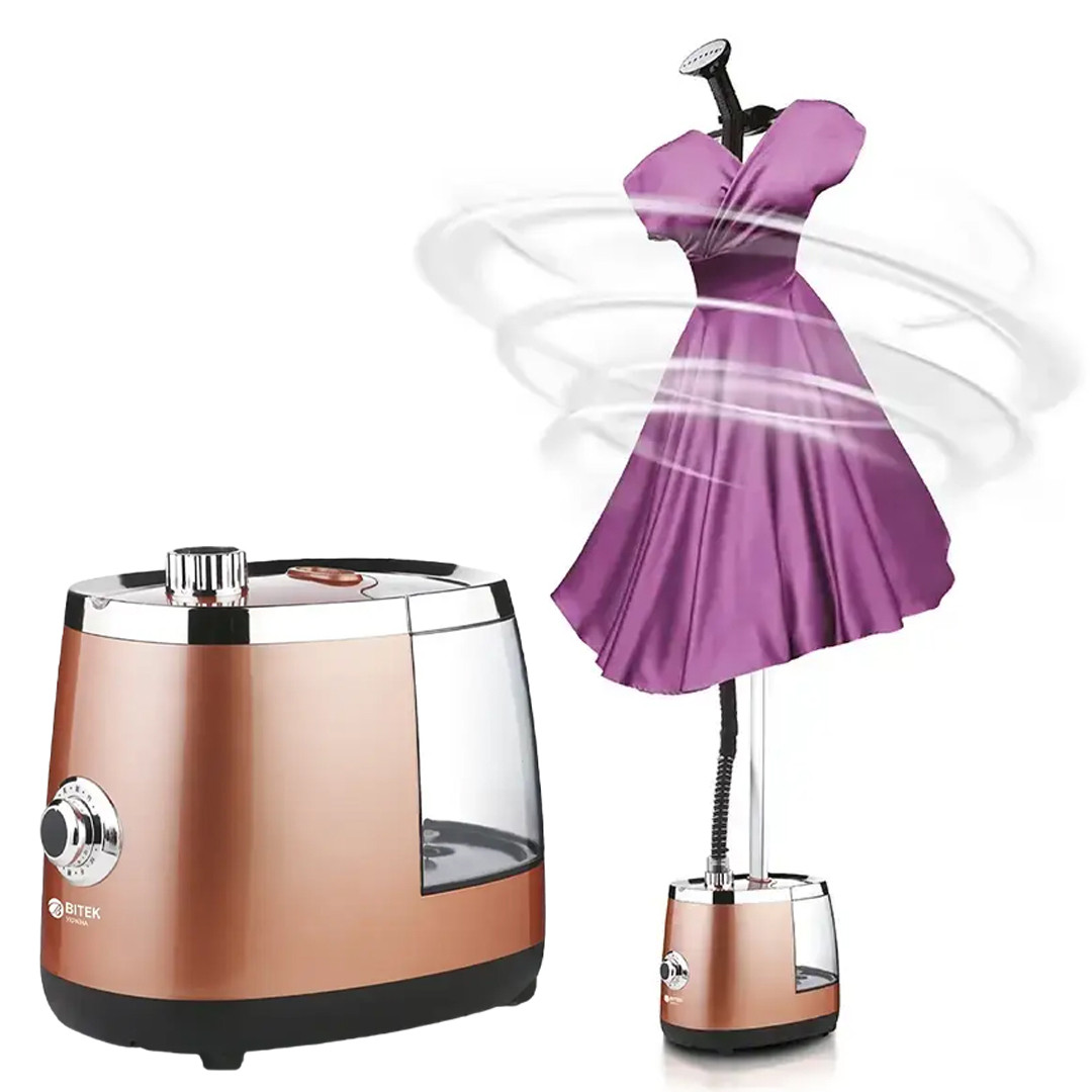 Вертикальний відпарювач із резервуаром для води на 3.5 л 3800 Вт BITEK BT-3047G Парогенератор для одягу, фото 1