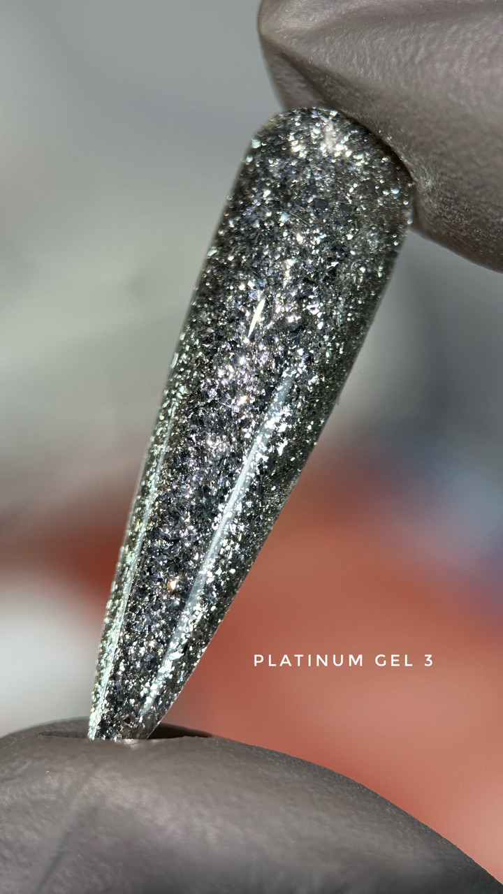 Saga Гель для дизайну Platinum Gel №03 (срібло, металік), 8 мл