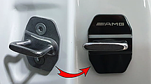 Накладка на дверний замок з емблемою AMG Mercedes-Benz (Мерседес) Комплект 4 шт Carbon, фото 5