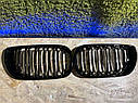 Решітка радіатора BMW E46 3-Series БМВ Е46 3 серії 2002-2005 решітки ніздрі чорний глянець подвійні, фото 3