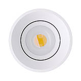 Точковий накладний LED світильник Ø85мм TNS03 (біл) 10W 3000K, фото 3