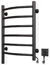 Рушникосушка Камелія 480х600 Sensor права з таймером, чорний муар